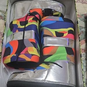 Cape Robbin Silver and Multicolor Boots